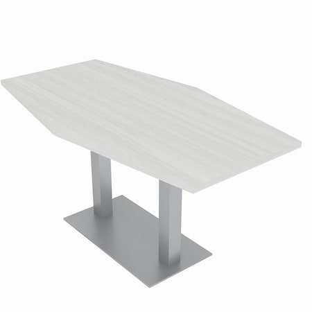 Skutchi Designs 33.5 in W, 59.5 in L, 29 in H, Engineered Wood Top, White HAR-HEX.IR-34x60-DOU-WHCYPRESS